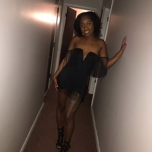 Black Bodycon Dress;  Vintage 20’s Inspired